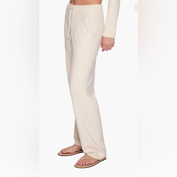 Lazypants Sunday Sweater Knit Cream Wide Leg Size Medium NWOT - Picture 2 of 5